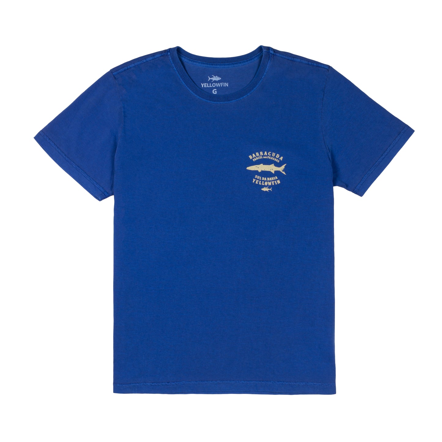 Camisa Yellowfin Barracuda Azul Estonada