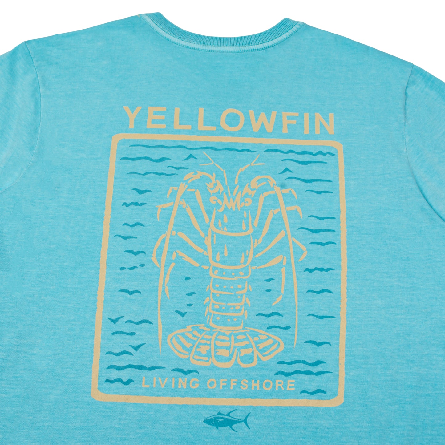 Camisa Yellowfin Lobster Living  Offshore Azul Claro