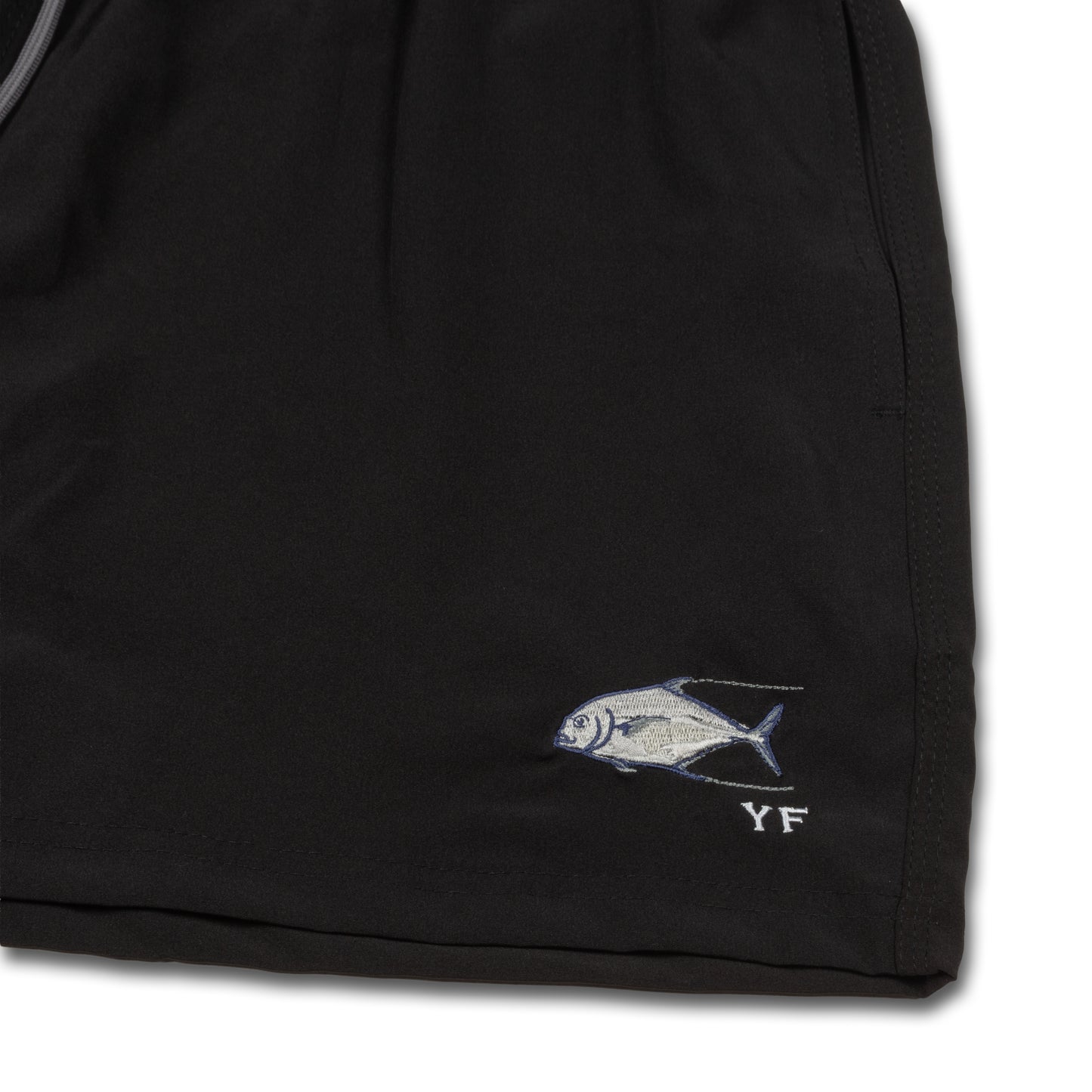 Short Yellowfin Liso com Elástico Aracanguira Preto