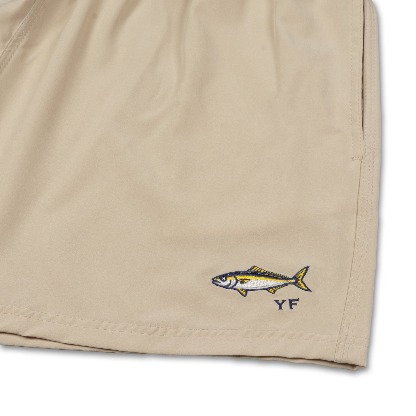 Short Yellowfin Liso com Elástico Olhete Caqui