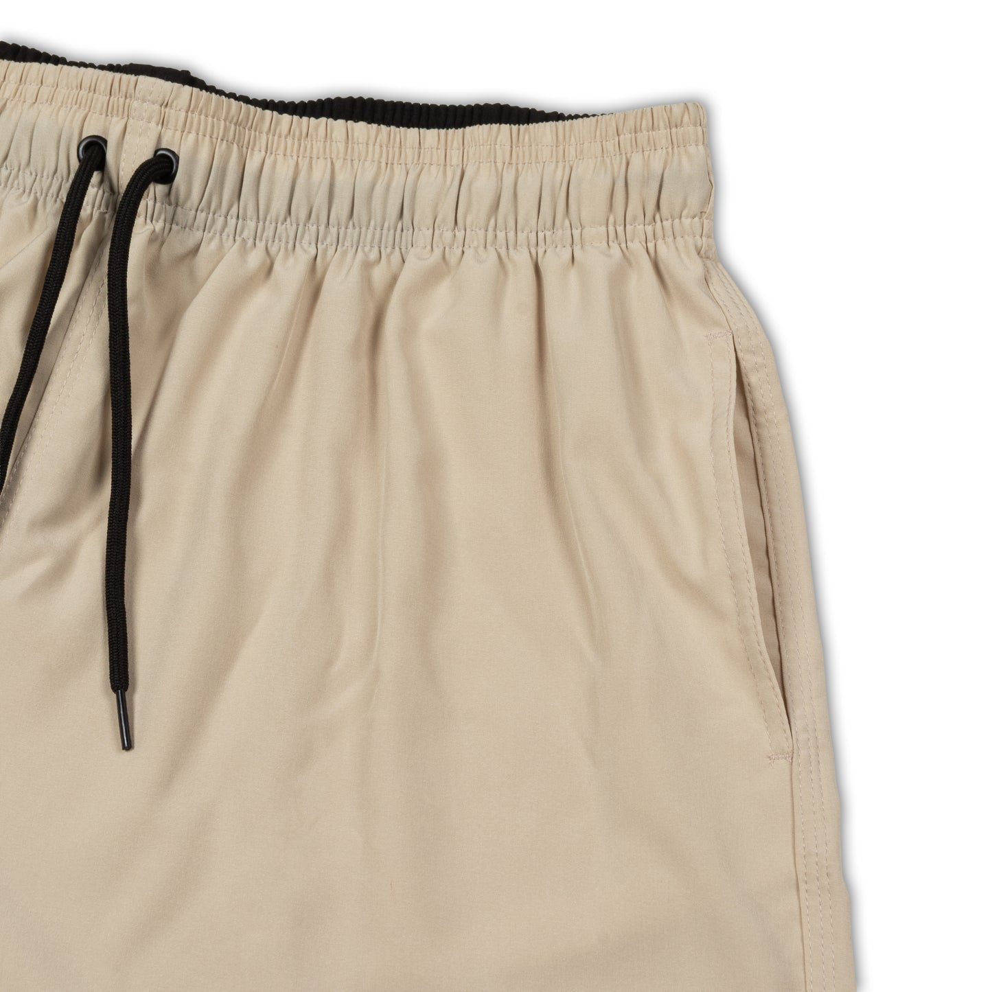 Short Yellowfin Liso com Elástico Olhete Caqui