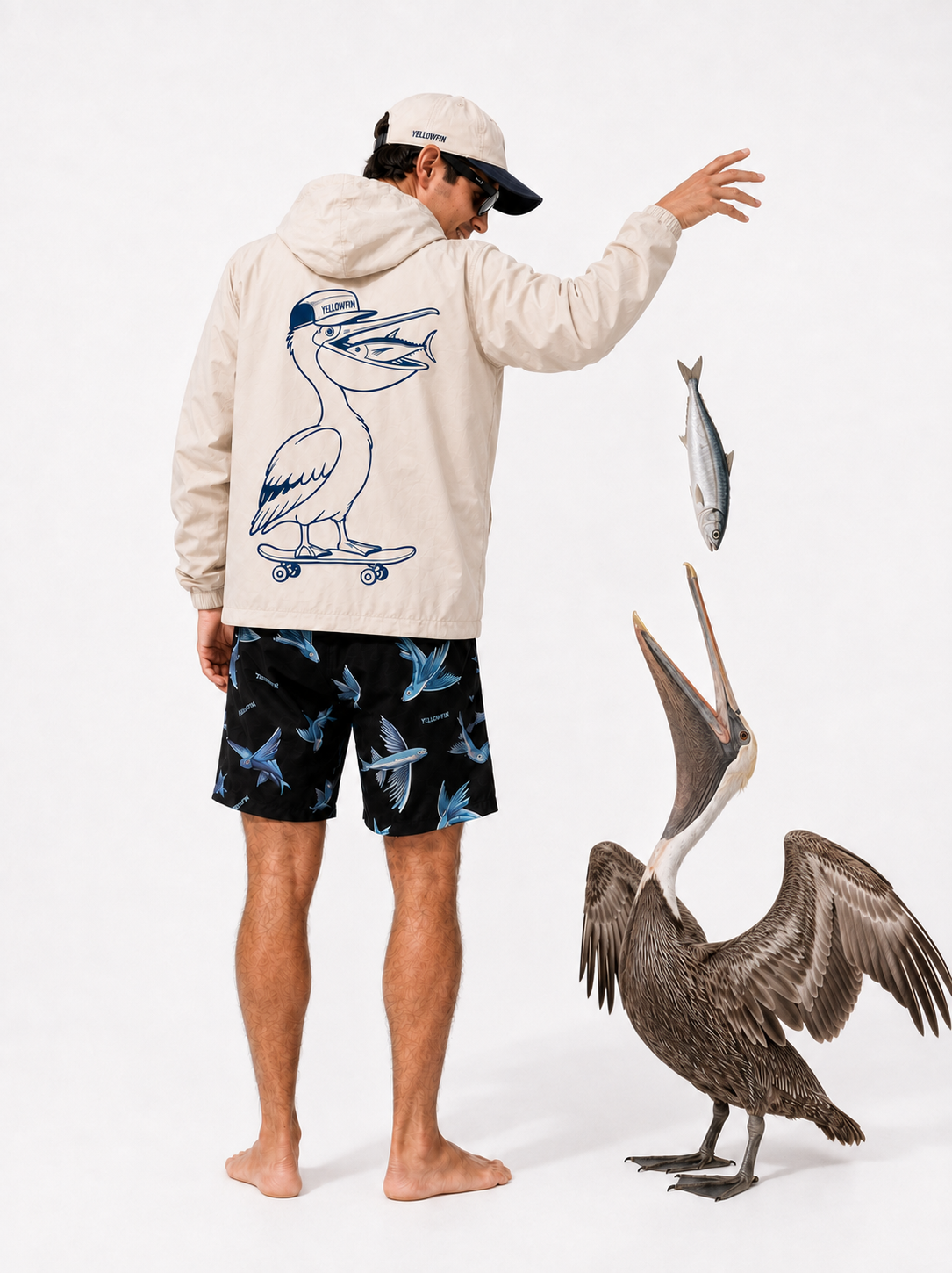 Windbreaker Yellowfin Pelican (Botão)